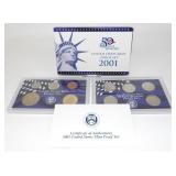 2001 United States Mint Proof Set with State