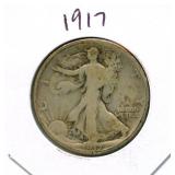 1917 Walking Liberty Silver Half Dollar