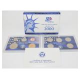2000 United States Mint Proof Set with State