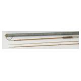 * Vintage Bamboo 9 Foot Fishing Rod with Metal