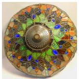 * Stained Glass Lamp Shade. 14', No Cracks or