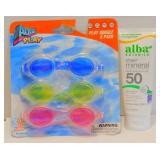 New Kids Goggles & Sunscreen