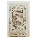 Vintage Official 1940 Wisconsin Highway Map