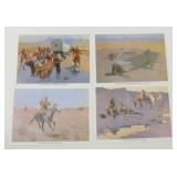 4 Vintage 1970's Frederic Remington Western