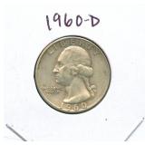 1960-D Washington Silver Quarter