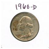 1960-D Washington Silver Quarter