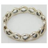 Pandora Sterling Silver Infinity Ring - Size 9,