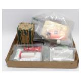 Box of Deer Lures, Camo & Fletching Glue plus