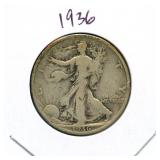 1936 Walking Liberty Silver Half Dollar