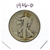 1936-D Walking Liberty Silver Half Dollar