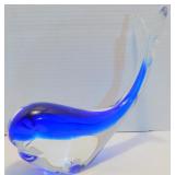 * Vintage Viking Glass Cobalt Blue Whale