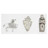3 Sterling Charms