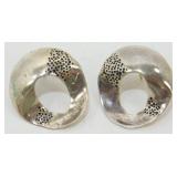 Vintage Sterling Silver Designer Signed Earrings