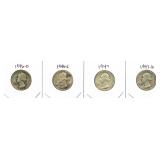 (4) Washington Silver Quarter: 1946-D, 1946-S,