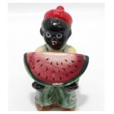 * Hand Painted African American Boy Eating