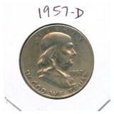 1957-D Franklin Silver Half Dollar