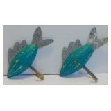 Fish Hooks. Wood & Metal