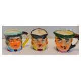 * Vintage Mini Ceramic Toby Jug Mugs