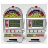 Two Mini Vegas Slot Machines - Both Work and