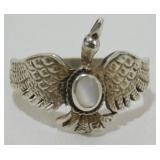 Sterling Silver Mother-of-Pearl Inlaid Ring,