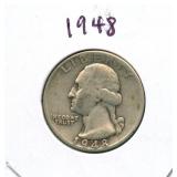 1948 Washington Silver Quarter