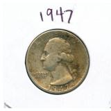 1947 Washington Silver Quarter