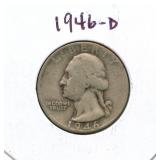 1946-D Washington Silver Quarter