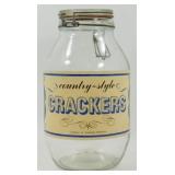 * Vintage Country Style Cracker Storage Glass Jar