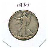 1937 Walking Liberty Silver Half Dollar