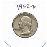 1952-D Washington Silver Quarter