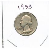 1953 Washington Silver Quarter