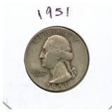 1951 Washington Silver Quarter