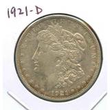 1921-D Morgan Silver Dollar