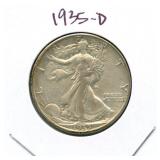 1935-D Walking Liberty Silver Half Dollar