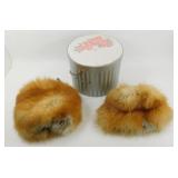 * Beautiful Red Fox Fur Hat with the Hand Muff -