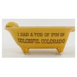 * Vintage Colorado Souvenir Ashtray - Bathtub