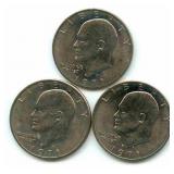 Group of (3) 1971 Eisenhower Dollars
