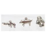 3 Sterling Charms