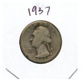 1937 Washington Silver Quarter