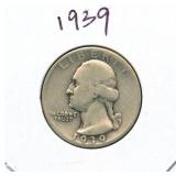 1939 Washington Silver Quarter