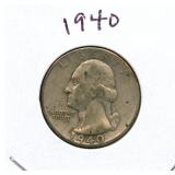 1940 Washington Silver Quarter