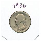 1936 Washington Silver Quarter