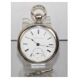 Elgin G.M Wheeler Coin Silver Key Wind Pocket