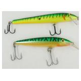Two Rapala Fishing Lures - Good Colors. 4-1/2",