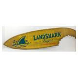 ** 47" Wooden Land Shark Surfboard Sign