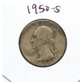 1950-S Washington Silver Quarter