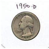 1950-D Washington Silver Quarter