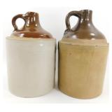 * 2 Vintage Stoneware Gallon Jugs