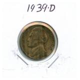 1939-D Jefferson Nickel