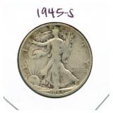 1945-S Walking Liberty Silver Half Dollar